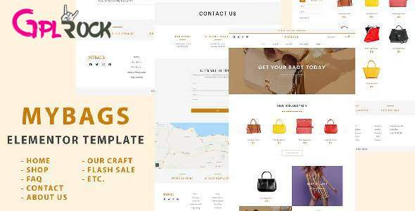 Mybags – Modern Commerce Elementor Template Kit