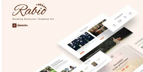 Rabio – Wedding Event Organizer Elementor Template Kit